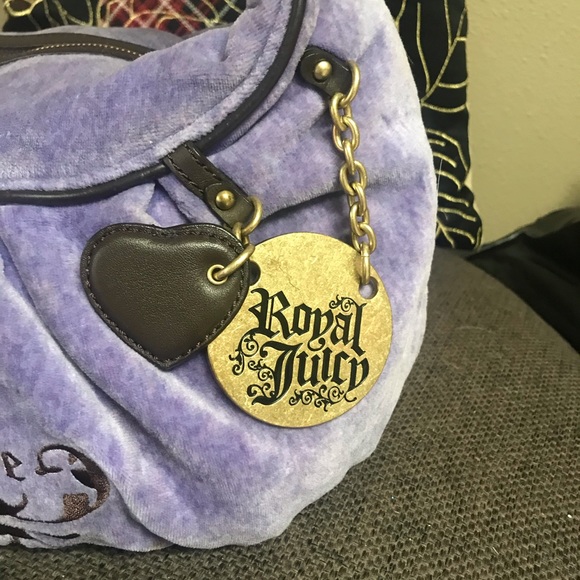 Juicy Couture vintage purple velvet hobo satchel yummy! - Picture 6 of 16